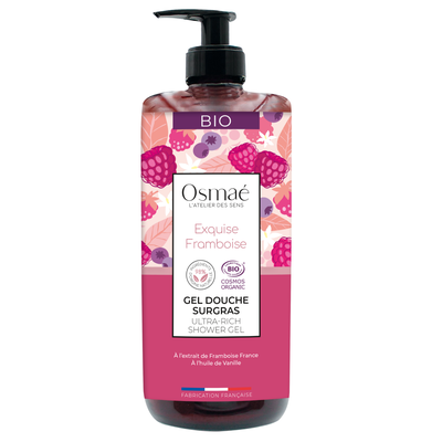 Image Osmaé Exquise Framboise BIO Gel Douche 1L