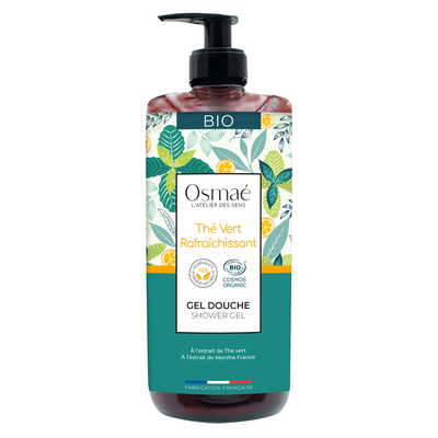 Image Osmaé Thé Vert Rafraîchissant BIO Gel Douche 1L